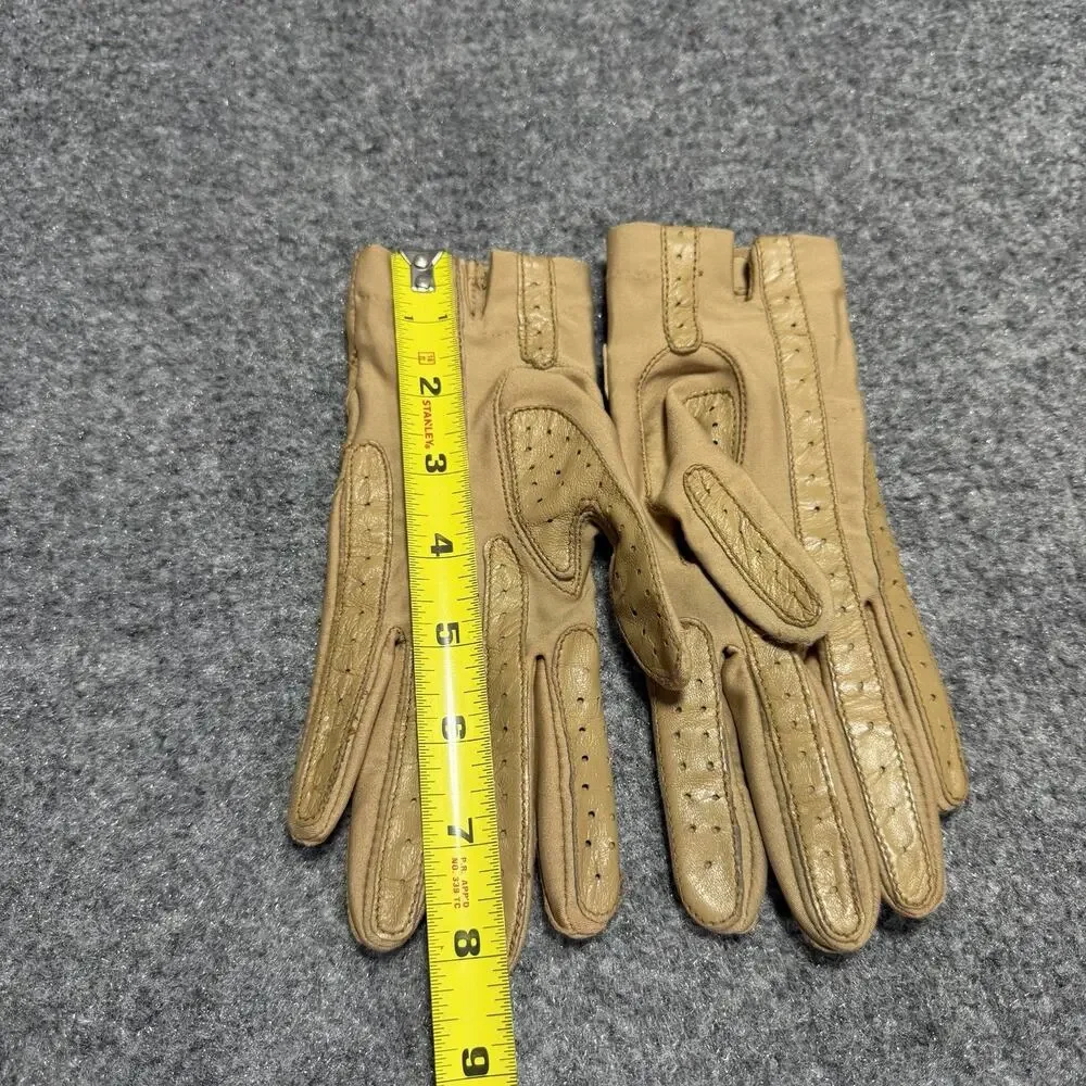 ISOTONE Vtg Lot Of (2) Gloves By ARIS One Sz /Women's Driver Gloves Stretchy Tan - Picture 12 of 13